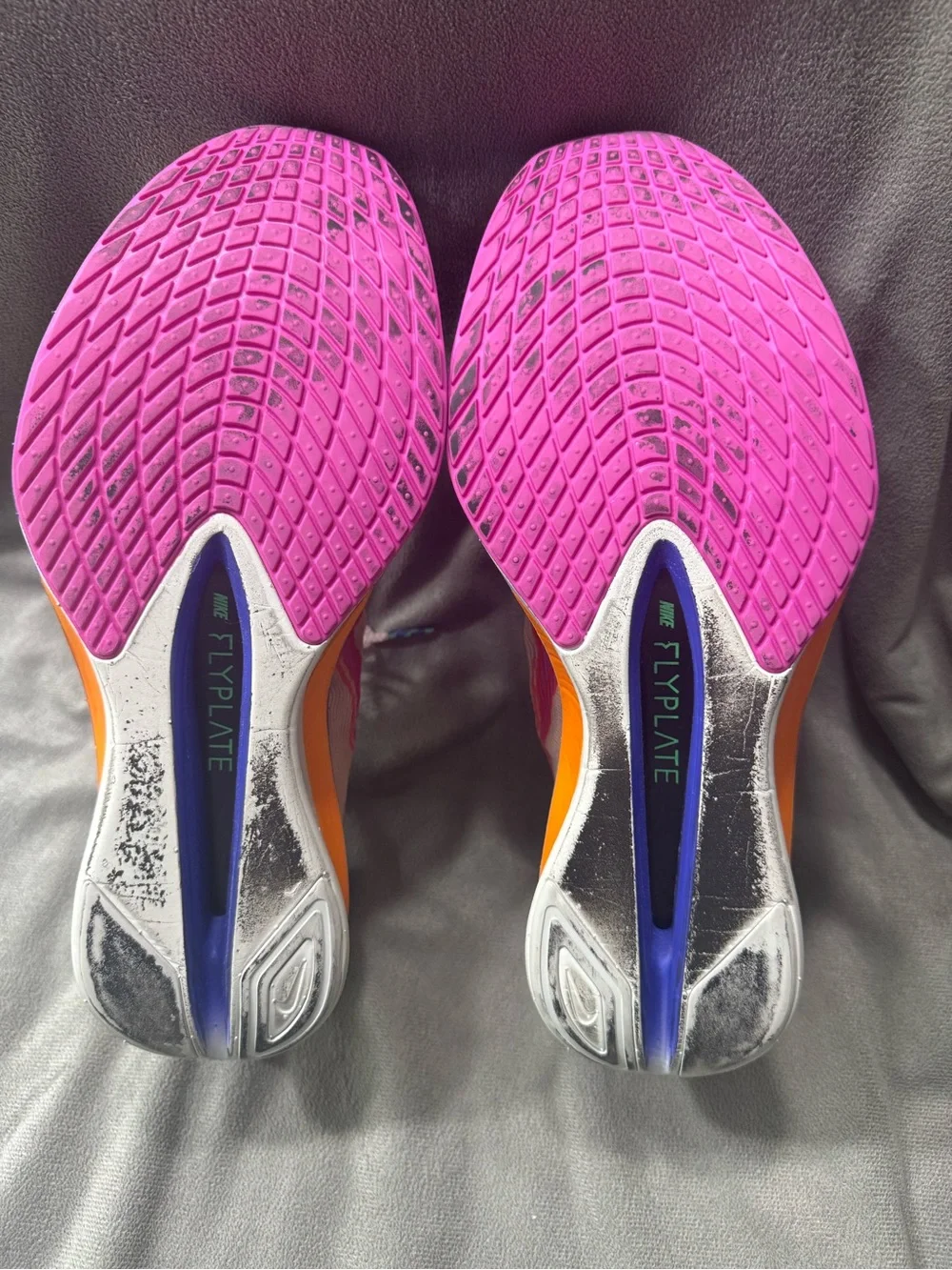 Nike Vaporfly 4 Running Shoes with Green Swoosh and Multicolor Sole
